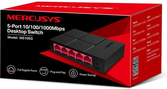 Mercusys MS105G - Netwerkswitch - Gigabit Ethernet - 5 Poorten
