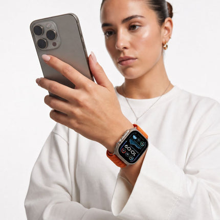 Tech-Protect Nylon Sport Apple Watch 8 / 9 / 10 / 11 / SE / Ultra (44 / 45 / 46 / 49 mm) bandje – Orange