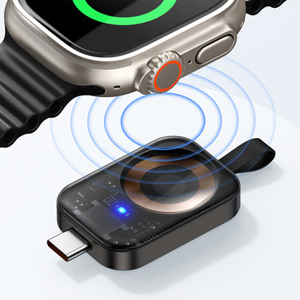 McDodo CH-2062 magnetische oplader voor Apple Watch, USB-C (zwart)