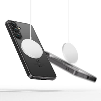 Samsung Galaxy S25 Plus hoesje zwart magsafe Silicone Case transparent