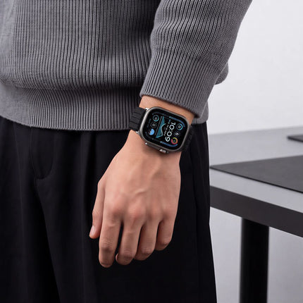 Tech-Protect Nylon Sport Apple Watch 8 / 9 / 10 / 11 / SE / Ultra (44 / 45 / 46 / 49 mm) bandje – zwart
