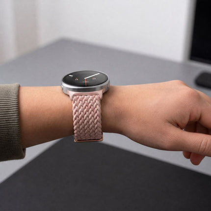 Samsung Galaxy Watch 8-serie 40 / 44 / 46 mm bandje – Dusty Rose, nylon, magnetische sluiting