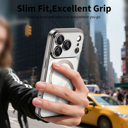 iPhone 17 Pro hoesje magnetische lens bescherming zilver