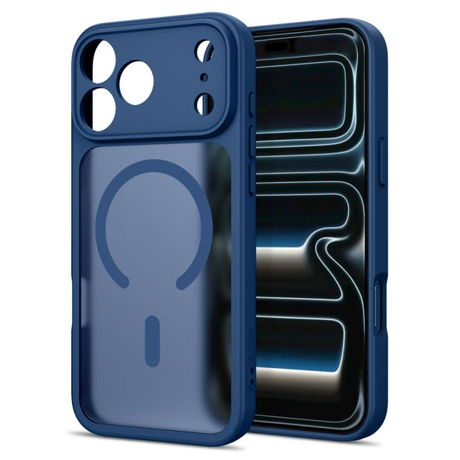 iPhone 17 Pro Max / iPhone 18 Pro Max-hoesje – mat, MagSafe, deep blue, met cameralensbeschermer