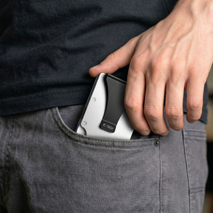 Metalen Kaarthouder Portemonnee – RFID-blokkerende Creditcardhouder Zilver