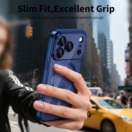 iPhone 17 Pro Max hoesje magnetische lens bescherming diepblauw deep blue