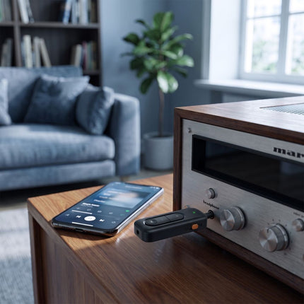 AUDIO ADAPTER AUX BLUETOOTH 6.0 BLACK