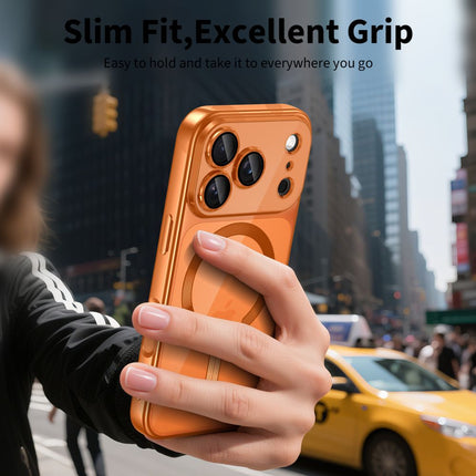 iPhone 17 Pro hoesje magnetische lens bescherming oranje