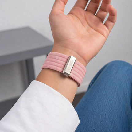 Tech-Protect Nylon Sport Apple Watch 8 / 9 / 10 / 11 / SE / Ultra (44 / 45 / 46 / 49 mm) bandje – Light Pink