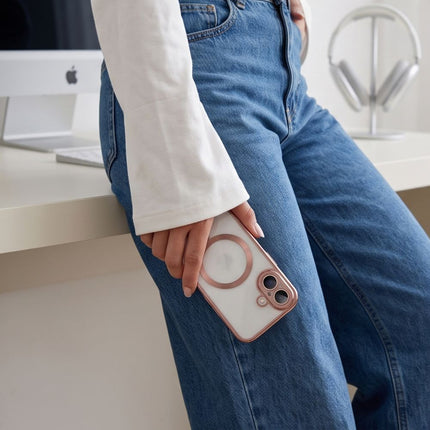 iPhone 17 hoesje magnetische lens bescherming rosegoud