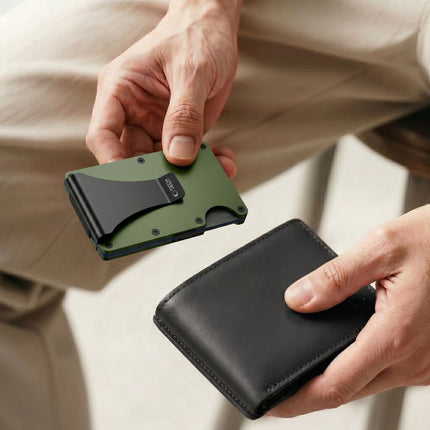Metalen Kaarthouder Portemonnee – RFID-blokkerende Creditcardhouder MILITARY GREEN