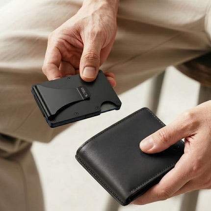 Metalen Kaarthouder Portemonnee – RFID-blokkerende Creditcardhouder Zwart