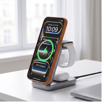 3IN1 MAGNETIC MAGSAFE WIRELESS CHARGER 25W QI2.2 BLACK