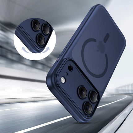 iPhone 17 Pro Hoesje Matte Magsafe Deep Blauw Camera lens protector
