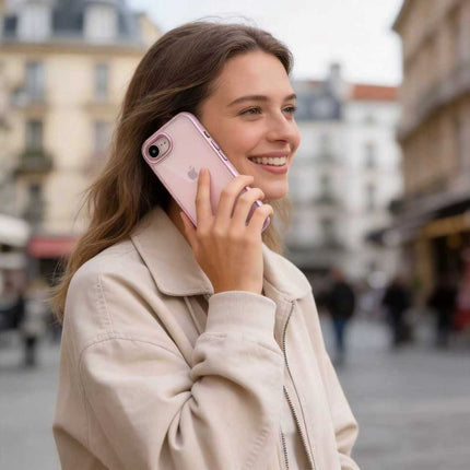 iPhone 16e / 17e Hoesje Roze Magnetic MagSafe Case transparant