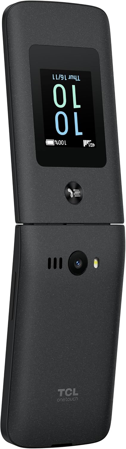 Senioren telefoon 4G simpele Opvouwbaar alleen voor bellen TCL Onetouch 4043 4G Black
