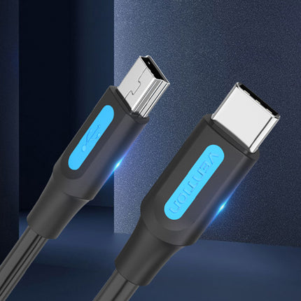 USB-C 2.0 naar Mini-B 2A kabel 1m Ventie COWBF zwart