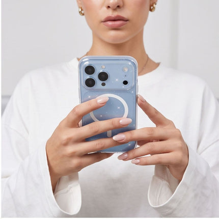 iPhone 17 Pro Max / iPhone 18 Pro Max - glitters Camera Border High Quality Magsafe Case - Transparant