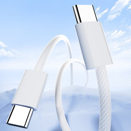 USB-C naar USB-C voor iPhone 15 Serie / Samsung Joyroom S-A45 kabel, 60W, gevlochten, 1m (wit)