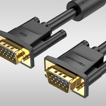 VGA(3+6)-Stecker-Stecker-Kabel mit Ferritkernen, 3 m Belüftung, DAEBI (schwarz)