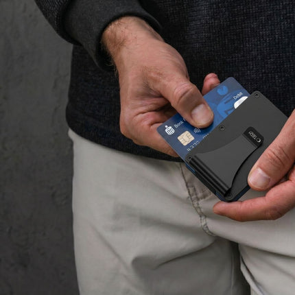 Metalen Kaarthouder Portemonnee – RFID-blokkerende Creditcardhouder Zwart