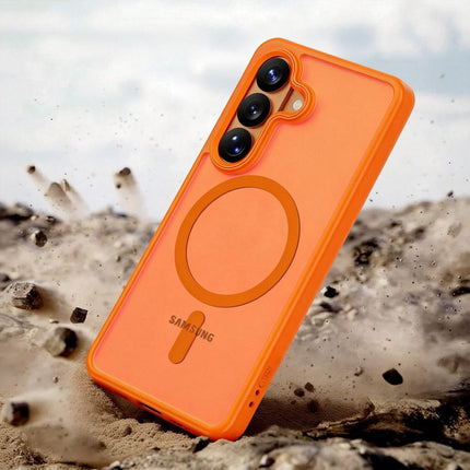 Samsung Galaxy S26 hoesje magsafe matte Case oranje