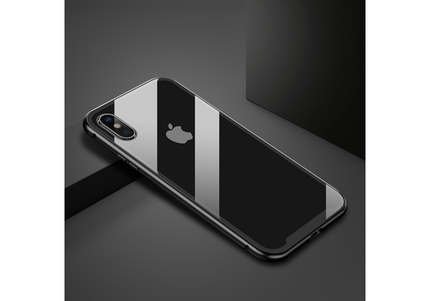 Baseus iPhone X Hülle Magnetite Hardware Schwarz (WIAPIPHX-CS01)