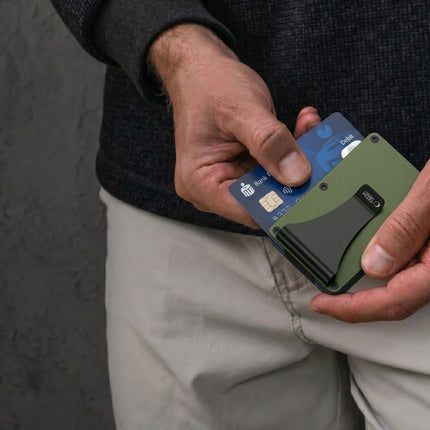 Metalen Kaarthouder Portemonnee – RFID-blokkerende Creditcardhouder MILITARY GREEN