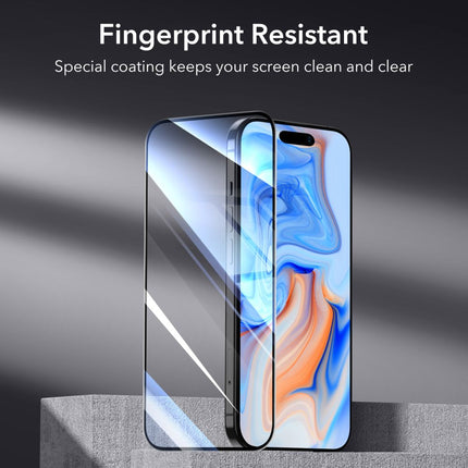 ESR iPhone 15 Pro Displayschutzfolie aus gehärtetem Glas mit Montagerahmen, 2er-Pack 