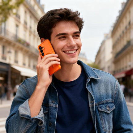 Samsung Galaxy S26 hoesje magsafe matte Case oranje