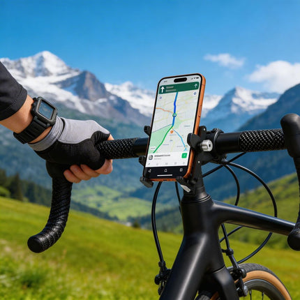 Telefoonhouder voor fiets, motor, scooter - zwart
