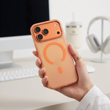 iPhone 17 Pro Max  / iPhone 18 Pro Max - Camera Border High Quality Magsafe Case - Oranje