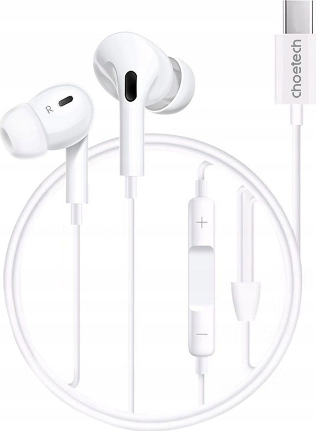 Choetech OC-A011 USB-C In-Ear Hoofdtelefoon 1.2m - Wit