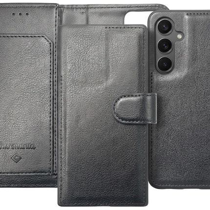 Samsung Galaxy S25 hoesje 2in1 Magneet boekcase wallet zwart mapje