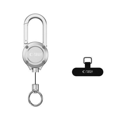 Uittrekbare Telefoonkoord Anti-diefstal Veiligheidsketting zilver
