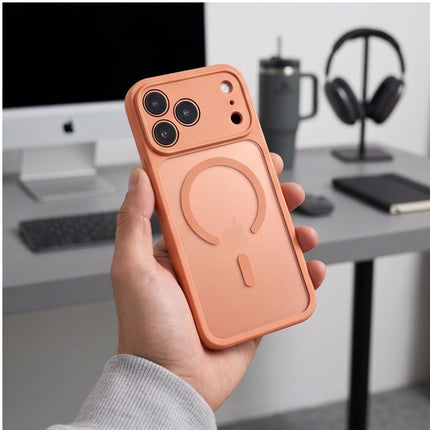 iPhone 17 Pro / iPhone 18 Pro Hoesje Matte Magsafe Oranje Camera lens protector