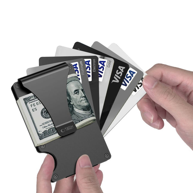 Metalen Kaarthouder Portemonnee – RFID-blokkerende Creditcardhouder Zwart