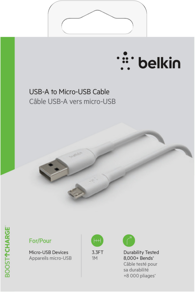 Belkin USB Type-A-Micro-B Cable 1m White