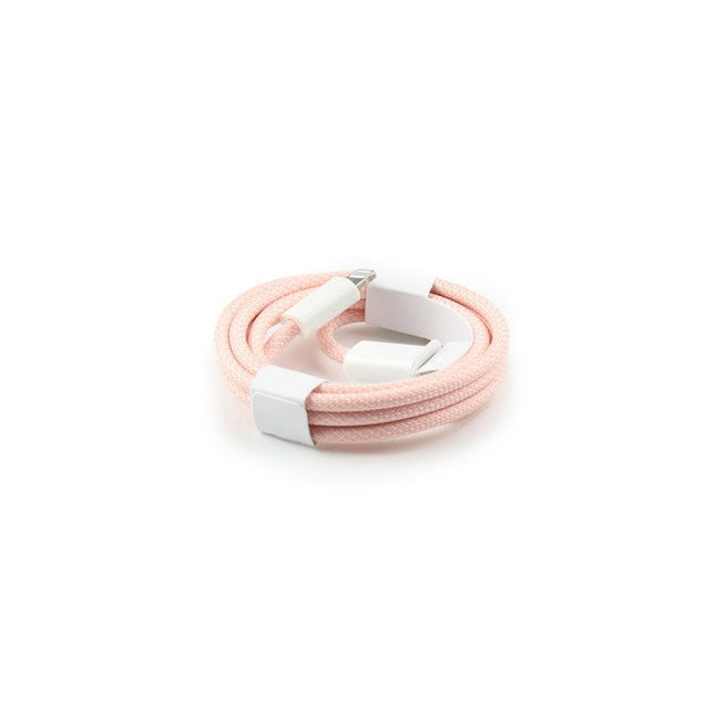 USB-C to 8 Pin Cable (Braided) Pink Roze