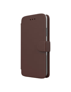 iPhone 15 hoesje bruin boekcase wallet case met ruimte voor pasjes magneet