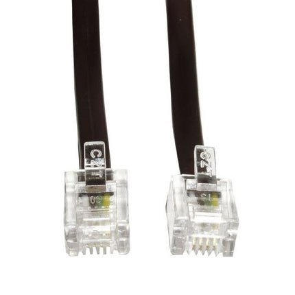 TELEFOONSNOER RJ11, 6P/4C, 10MTR. ZWART, 1:1