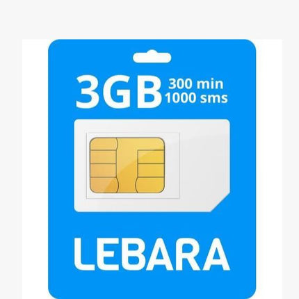 Lebara Sim 3GB + 1000 min/300 sms