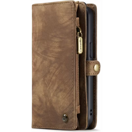 CaseMe 008 iPhone 13 Mini Hoesje Uitneembare 2in1 Bookcase Portemonnee - Bruin