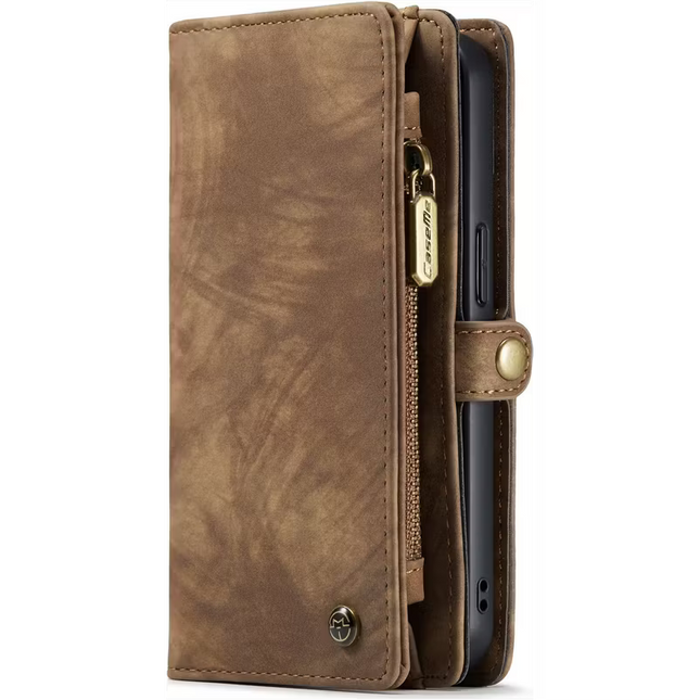 CaseMe 008 iPhone 13 Mini Hoesje Uitneembare 2in1 Bookcase Portemonnee - Bruin