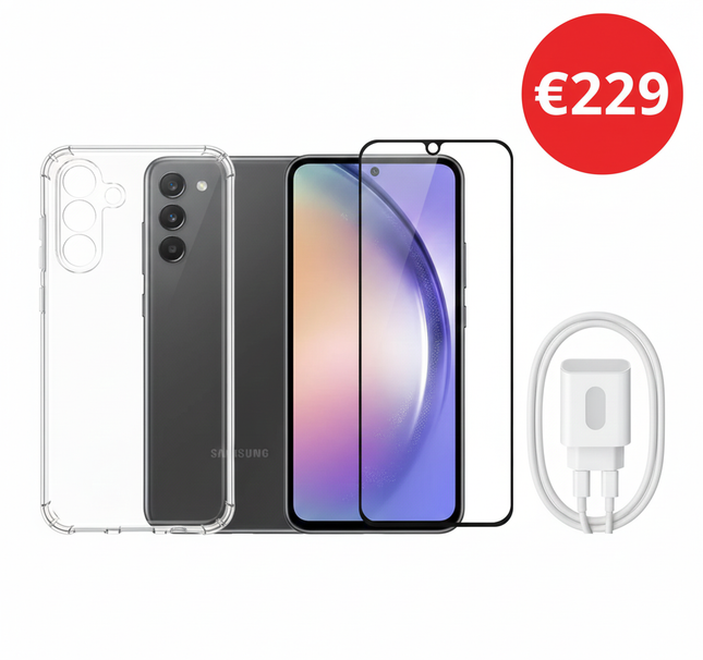 Samsung Galaxy A17 - Complete Starter Bundel Alles-in-één pakket: Telefoon + Volledige Bescherming + Snellader