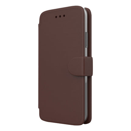 iPhone 16 hoesje boekcase mapje wallet cover bruin