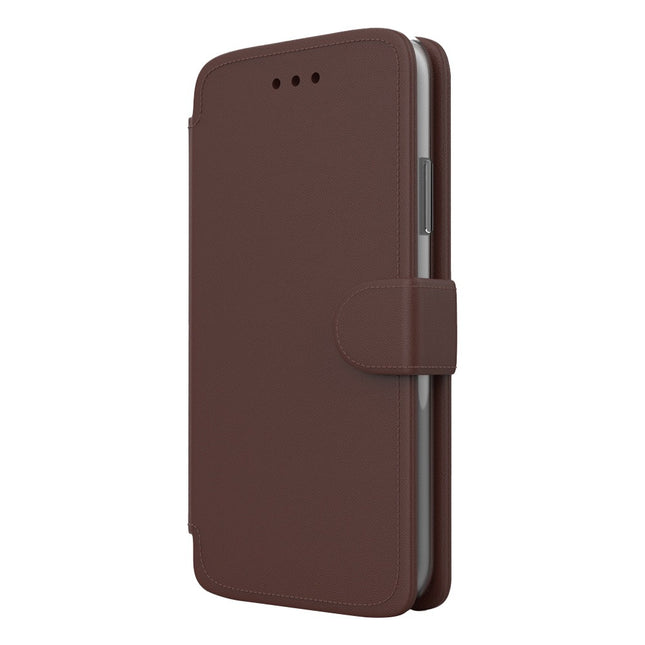 iPhone 16 hoesje boekcase mapje wallet cover bruin