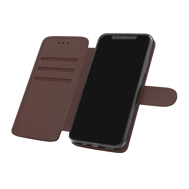 iPhone 16 hoesje boekcase mapje wallet cover bruin