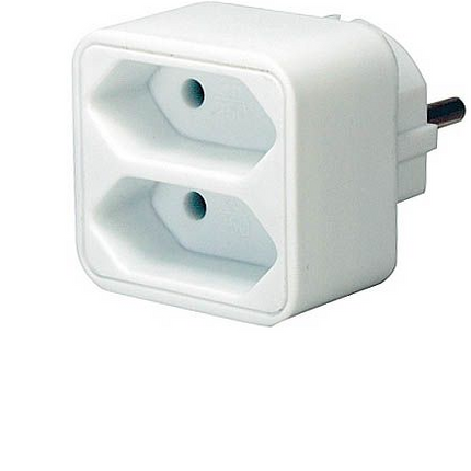 euro-adapterstekker 2-voudig