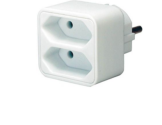 euro-adapterstekker 2-voudig